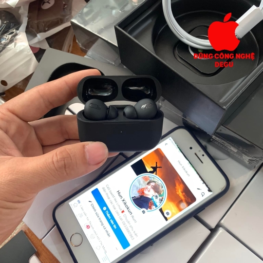 TAI NGHE BLUETOOTH AIRPOD PRO 1/1 REP HAY (đen nhám ) chống bám bẩn 