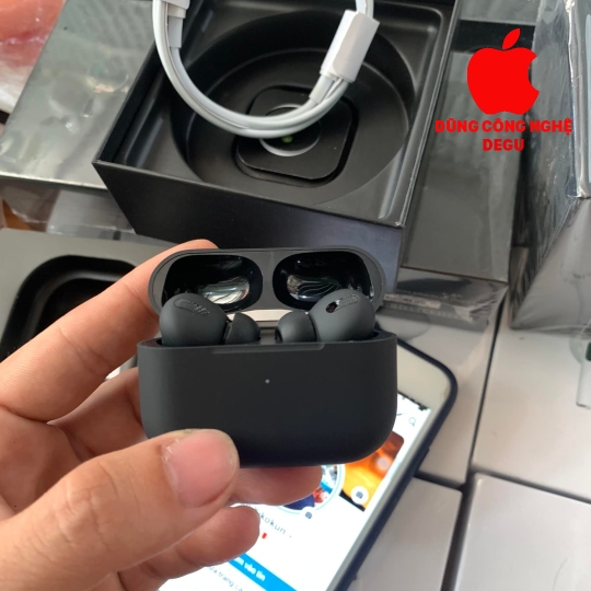 TAI NGHE BLUETOOTH AIRPOD PRO 1/1 REP HAY (đen nhám ) chống bám bẩn 