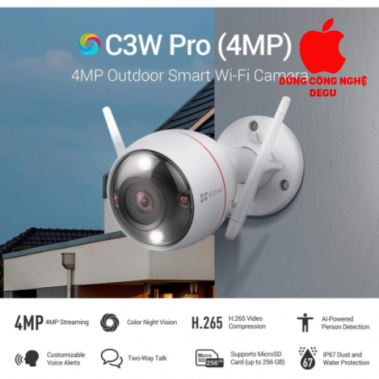 CAMERA WIFI EZVIZ C3W PRO 4MP CHÍNH HÃNG - FULL COLOR , BÁO ĐỘNG , ĐÀM THOẠI 2C ...