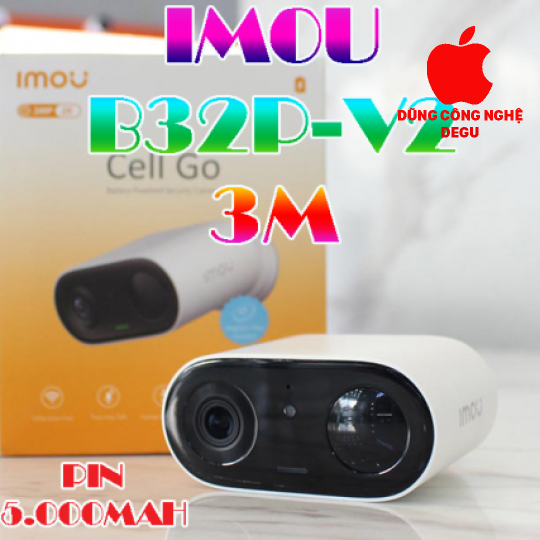 CAMERA IMOU CELL GO B32P-V2 3M - CHÍNH HÃNG( sử dụng 120 ngày trên một lần sạc )