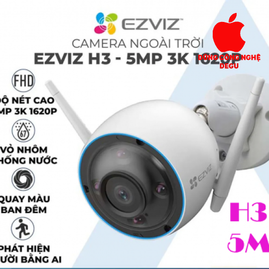 CAMERA EZVIZ H3 ĐỘ PHÂN GIẢI 5MP 3K PHÁT HIỆN CHÍNH XÁC NGƯỜI, VẬT